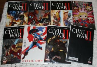 Civil War Ii 0 - 8,  Variants 15 Books Vf/nm