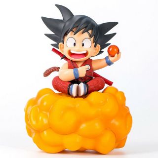 Anime Dragon Ball Z Gk Child Son Goku On Somersault Cloud Resin Figure Yellow N