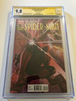 Spiderman 1 Cgc 9.  8 Ss Signed By Stan Lee Alex Ross Variant 1:100