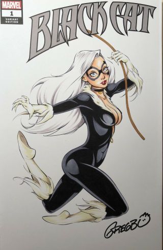 Black Cat Sketch Cover Art On Marvel Black Cat 1 Blank Variant Edition
