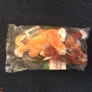 Disney 8in Lion King Bean Bag Kovu And Kiara In Packaging