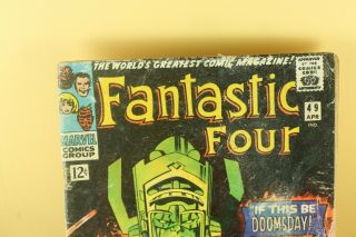 Fantastic Four 49 GD/VG 1.  8 Complete 1st FA and Cover Silver Surfer Galactus 2