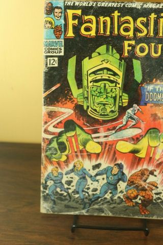 Fantastic Four 49 GD/VG 1.  8 Complete 1st FA and Cover Silver Surfer Galactus 4