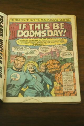 Fantastic Four 49 GD/VG 1.  8 Complete 1st FA and Cover Silver Surfer Galactus 8