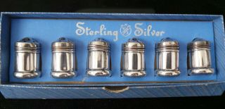 Vintage Vl Vincent Lollo Sterling Silver Salt & Pepper Shakers Set Of 6