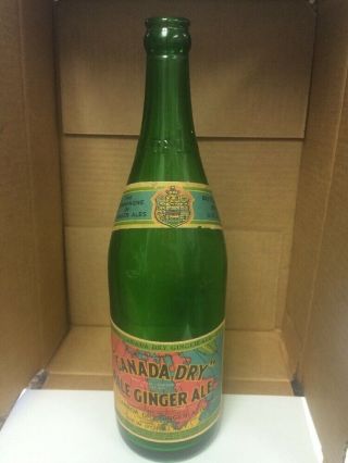 Vintage Canada Dry Pale Ginger Ale Soda Bottle Paper Label York,  Ny