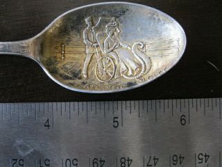 2 Antique Sterling Silver Souvenir Spoons Atlantic City Jersey & Los Angeles 2