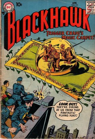Dc Comics Blackhawk 109 - 112,  119 G - Vg