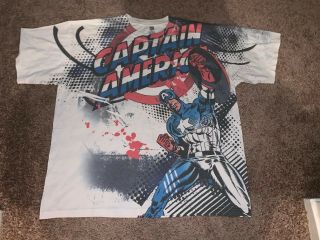 Marvel Captain America T - Shirt Size Xl Graphic Rare Steranko Art 111