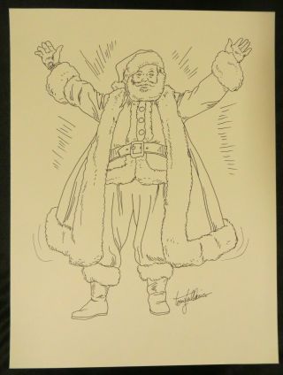 Santa Claus - The Movie Coloring Book (1985) Orig Int Page Sketch T.  Tallarico