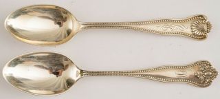 2 Antique Sterling Silver Teaspoons Tea Spoons Theodore B Starr 2.  4 Oz.