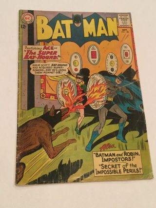 Batman 158 4.  0 Vg 1963 Ace - The Bat - Hound,  Bob Kane Art Dc Silver Age