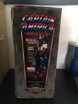 Bowen Ultimate Captain America Metallic Version Painted Statue 699/1165 2
