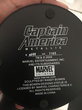 Bowen Ultimate Captain America Metallic Version Painted Statue 699/1165 8