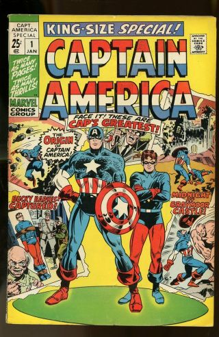 Captain America King - Size Special 1 Very Good 4.  0 1971 Marvel Comics