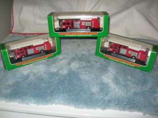 Hess Miniature Fire Truck Set 1999 Set Of 3