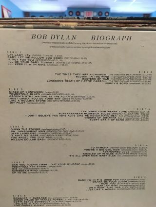 Bob Dylan Biograph 5 LP OG W - Booklet Columbia C5X 38830 3