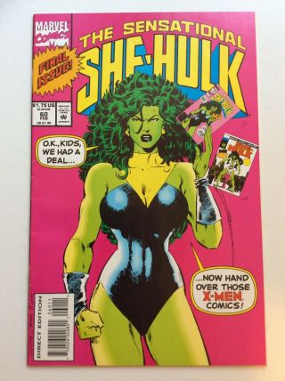 Sensational She - Hulk 60 (1989) The Final Issue Rare Htf S/h