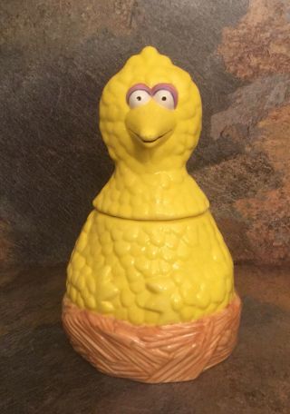 Vtg 1982 Big Bird Ceramic Cookie Jar Muppets Inc Sesame Street Jim Henson Euc