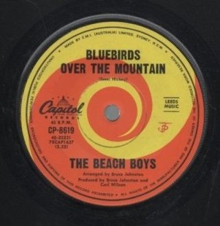 The Beach Boys Rare 1968 Aust Only 7 " Oop Single " Bluebirds Over The Mountain "