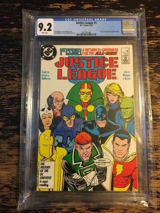 Justice League 1 Cgc 9.  2 1st App.  Maxwell Lord (dc) Combine
