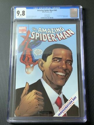 Spider - Man 583 Cgc 9.  8 Barack Obama 1st Printing Variant Nm,  President