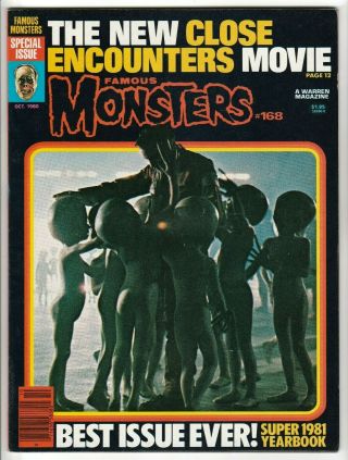 Famous Monsters 168 Oct 1980 Vf 8.  0 Warren - 1981 Yearbook Close Encounters