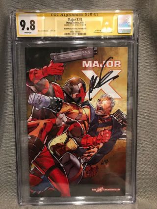 Major X 1 Liefeld Variant B Signature Series Signed Rob Liefeld Cgc 9.  8
