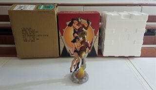 Rocketeer & Betty Page Statue Figure Sideshow Collectibles Mondo,  Mib