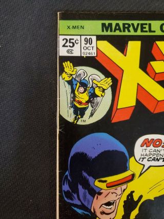 The X - Men 90 (1974) 5.  5 Marvel Comics 1st Print 3