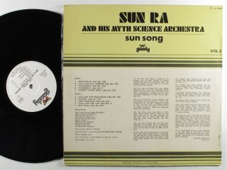 SUN RA & HIS MYTH SCIENCE ARCHESTRA Sun Song GOODY LP france 2