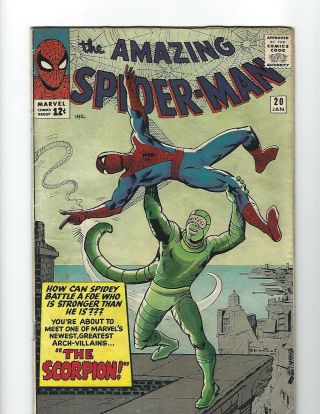 Spider - Man 20 - Vg/fn But.  1st Scorpion - Rare $1 Min Nr