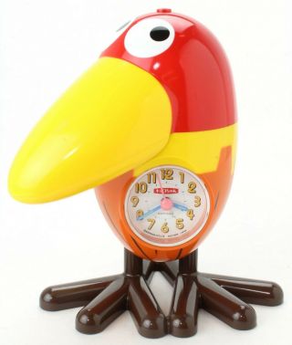 Vintage Japanese Kyorochan Kyoro Chan Bird Alarm Clock Morinaga (354)