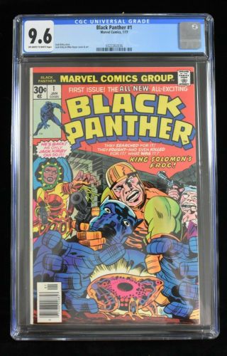 Black Panther 1 Marvel Comic Book Cgc Graded 9.  6 Nm,