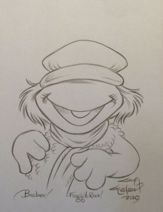 Official Guy Gilchrist Boober Fraggle Rock Cartoon Art Jim Henson