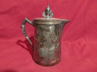 Webster Brothers Silver Creamer With Flower Decoration