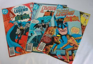 The Untold Legend Of The Batman Comic Books 1,  2,  3 (1980) Dc