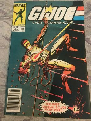 G.  I.  Joe A Real American Hero 21 1st Print Classic Silent Issue 1st Storm Shadow