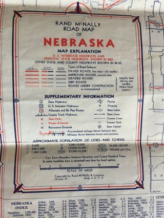1935 Nebraska road map Sovereign Service oil Map 4
