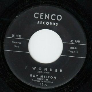 Roy Milton 45 Hop Skip Jump/i Wonder Cenco Vg,  R&b Jump Blues