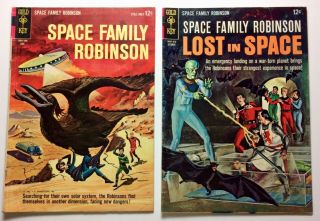 Lost In Space Family Robinson 8 And 18 Gold Key 1966