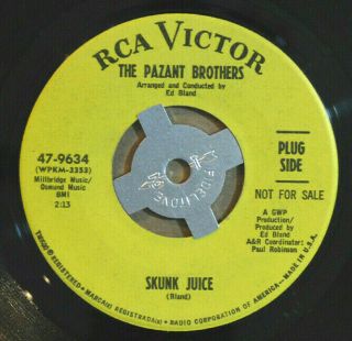Funk Soul 45 - The Pazant Brothers - Skunk Juice /toe Jam Promo Rca Vg,  Hear