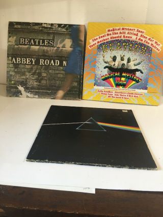 The Beatles Vinyl Lp Abbey Road Magical Mystery Tour & Pink Floyd The D S Of T M