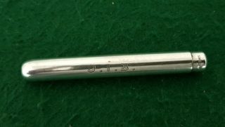 Vintage 73 Mm Hallmarked 1927 Sampson Mordan Solid Sterling Silver Pencil Holder