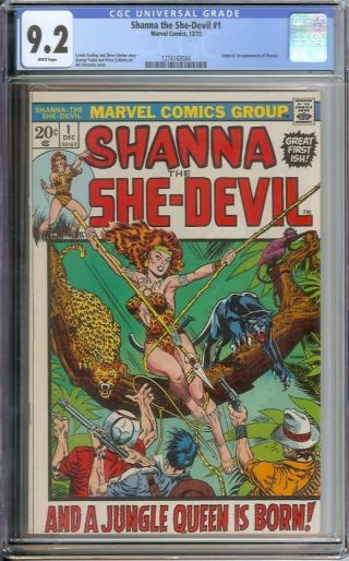 Shanna The She - Devil 1 Cgc 9.  2 White Pages