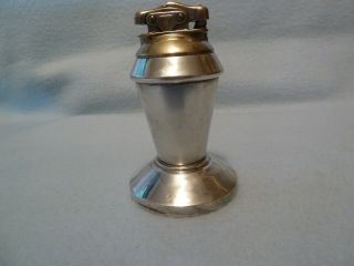 Silver And Brass Table Lighter A.  L.  Davenport Ltd Birmingham 1934