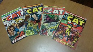 The Cat 1 - 4 Complete Bronze Age Marvel Comic Run Mid Grade Patsy Walker