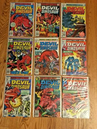 Devil Dinosaur Full Run 1 - 9 Marvel Comics 1978 Jack Kirby 1 2 3 4 5 6 7 8 9