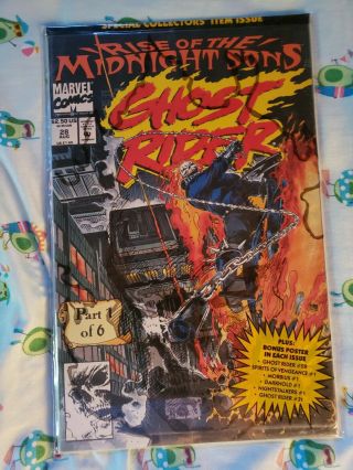 Rise Of The Midnight Sons Pts 1 - 6 Polybagged Ghost Rider Johnny Blaze Moribus