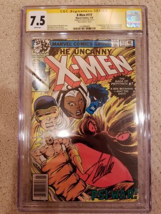Xmen 117 Cgc 7.  5 Ss Signed By Stan Lee - " Mark Jewelers " Insert